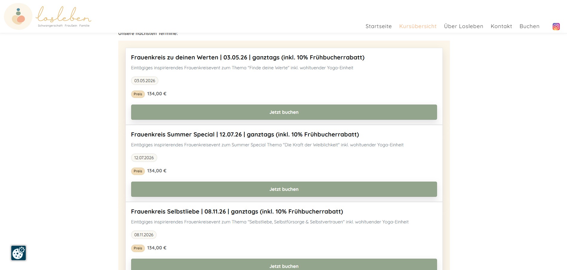 losleben-familie.de Screenshot